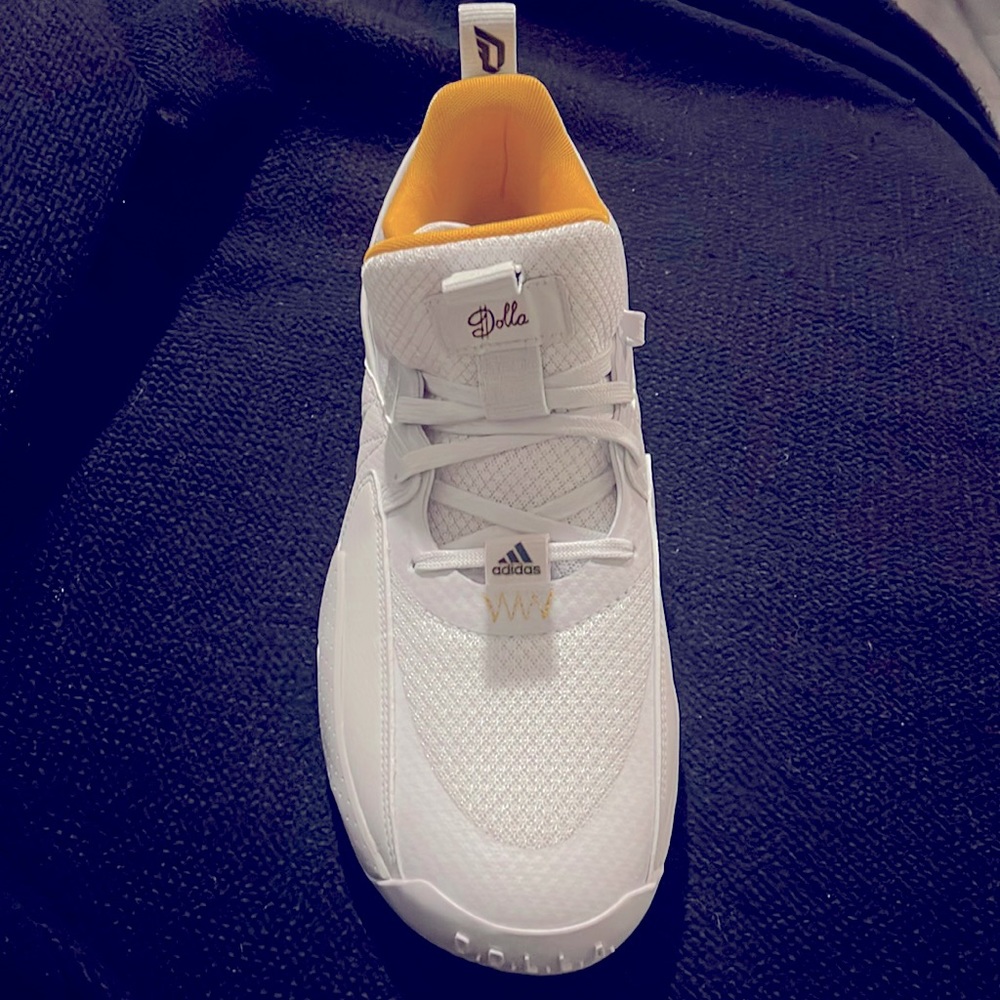 Adidas Dame Certified Basketball Shoes CrystalWhite/Green/Gold Extply 2.0